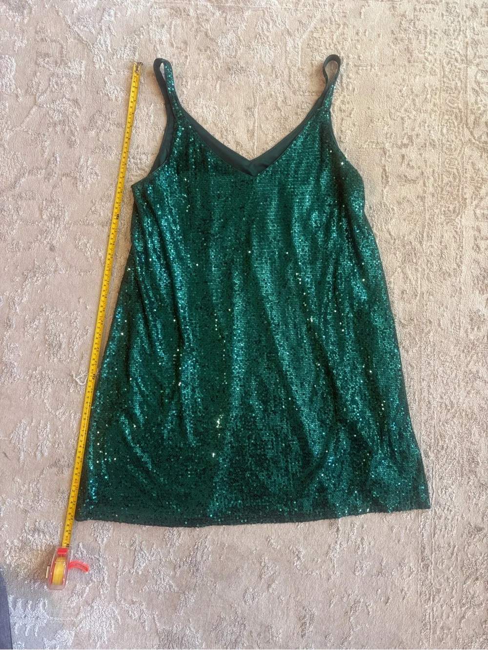 Sparkling Emerald Sequin shift Dress - Women's xl - Picture 3 of 12
